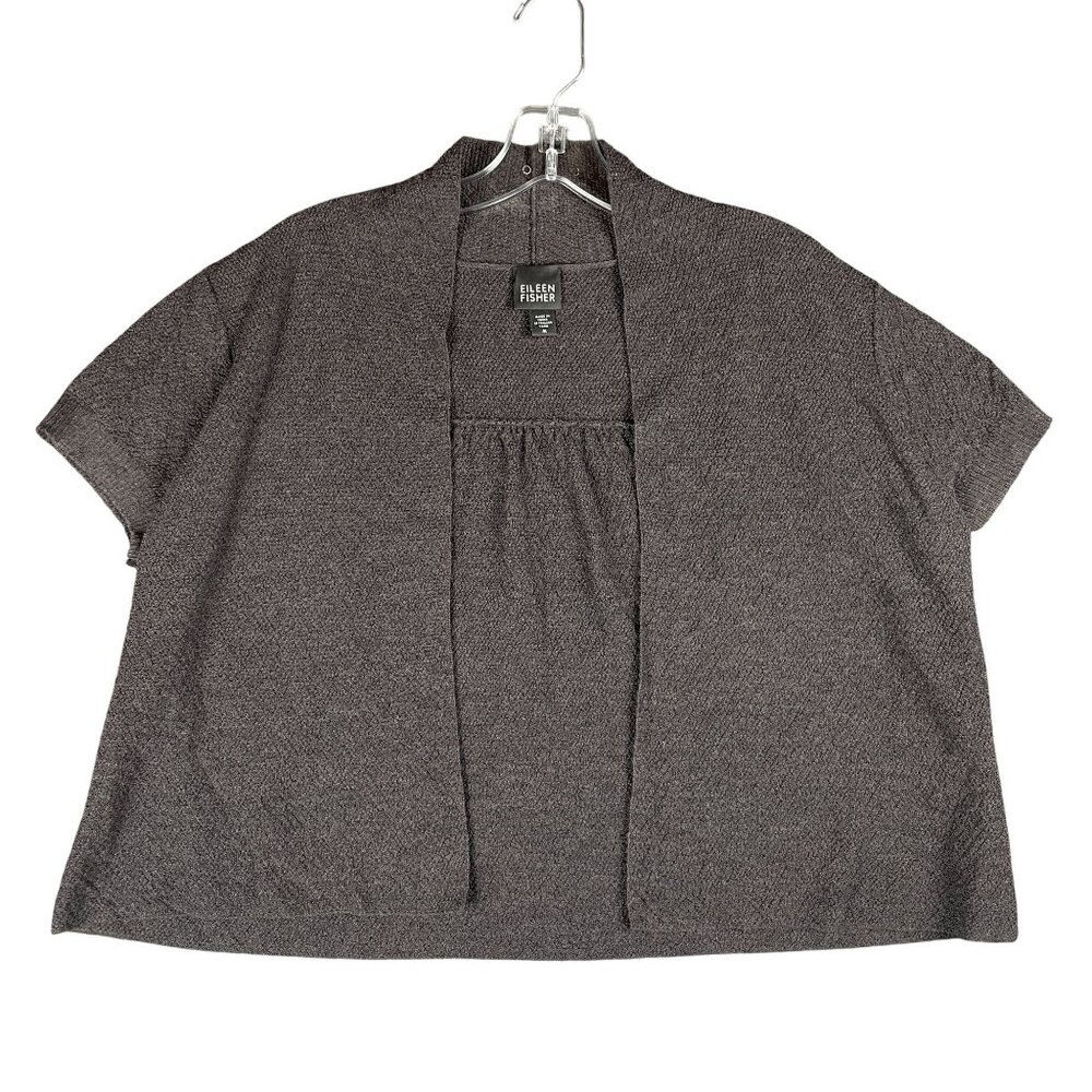 Eileen Fisher Cardigan Sweater Womens Size M Wool Work Office Capsule Minimal